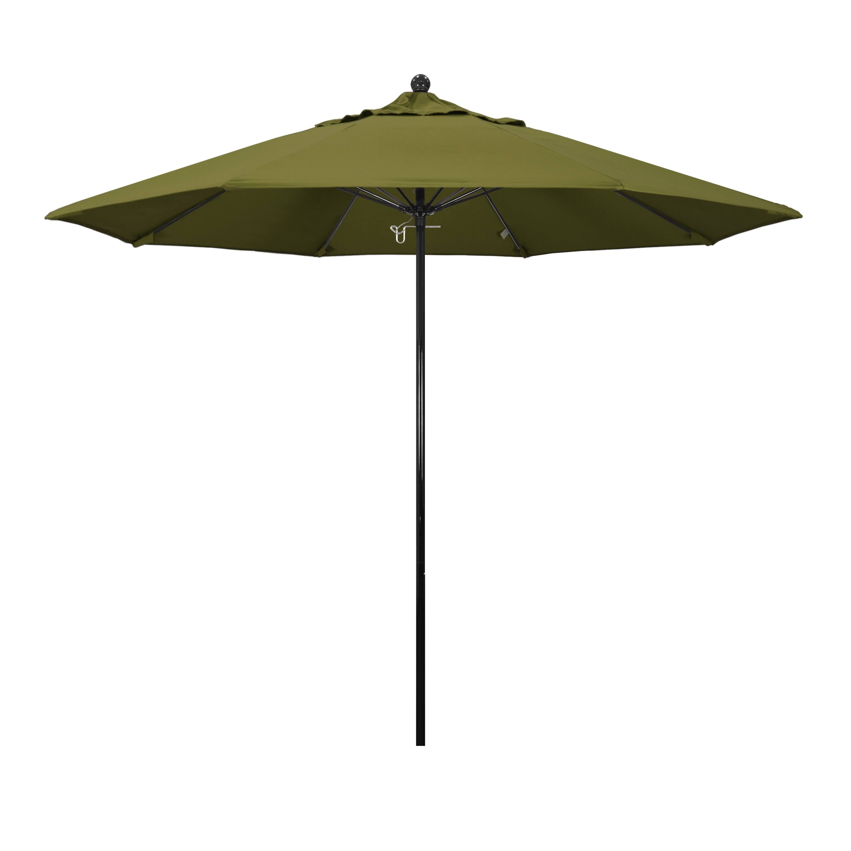 California Umbrella 9& Oceanside Series Patio Umbrella with Fiberglass Pole Fiberglass Ribs Push Lift with Pacifica Palm Fabric