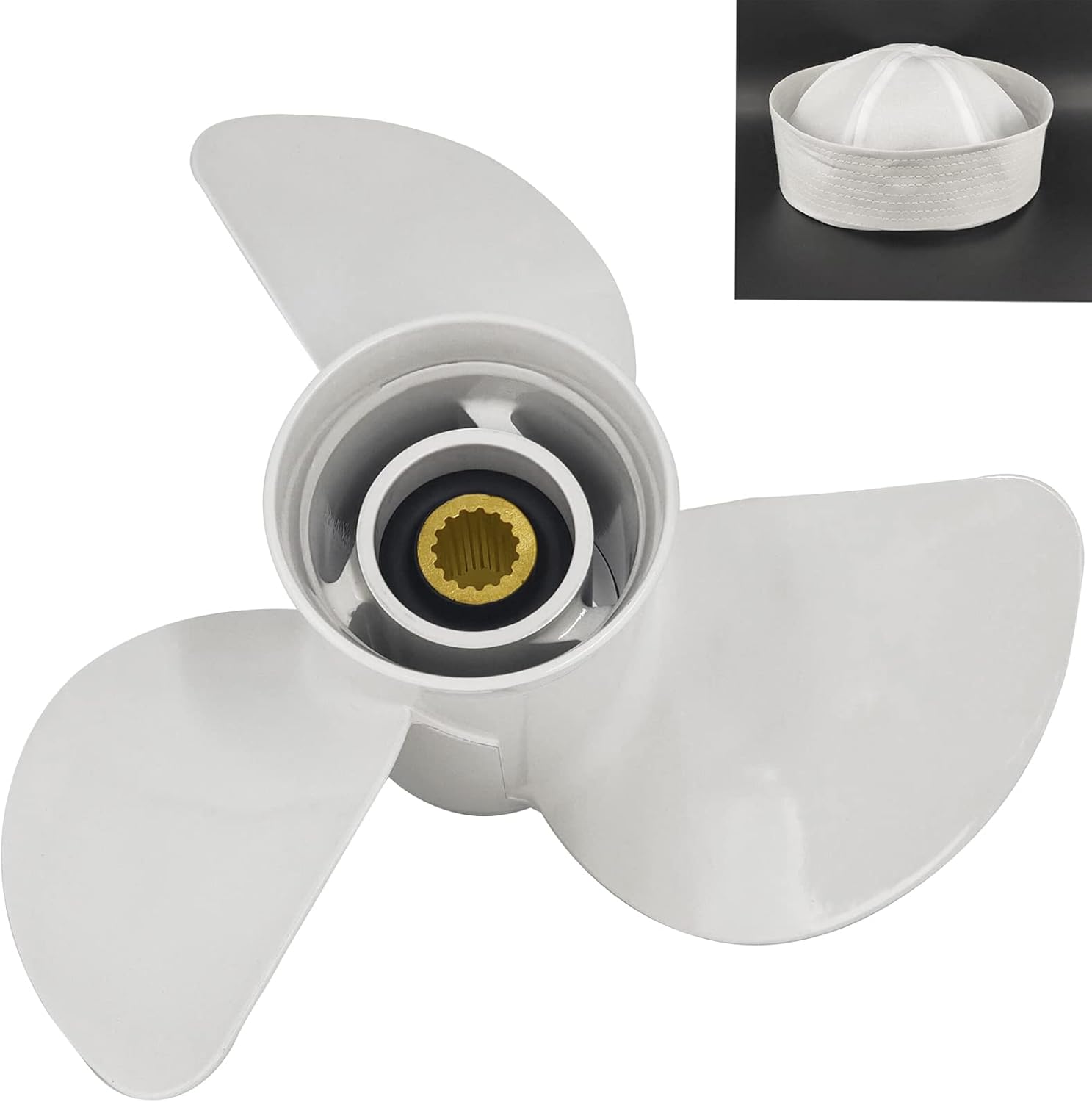 13 1/4x17-K Boat Motor Aluminum Propeller - Replaces 6E5-45945-01-EL - Compatible with Yamaha Outboard Engines 60HP 70HP 75HP 80HP 85HP 90HP 115HP 130HP - 15 Tooth-RH - Aluminum Outboard Propeller