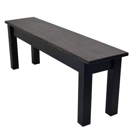 Ezekiel and Stearns Dark Walnut u0026 Black Bench-54
