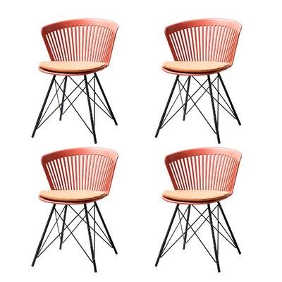 Mcfall Windsor Back Side Chair Wade Logan Color: Red