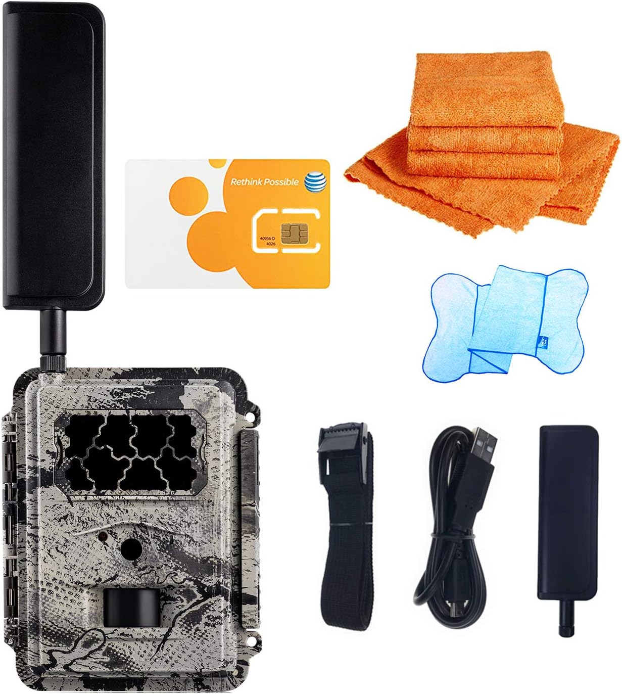 Spartan HD GoCam (4G AT&T Version, Model#GC-A4Gb, Blackout Infrared) 4G Wireless UTowel Bundle Deal Bundled with UTowels® Edgeless Microfiber Towels