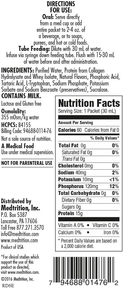 Medtrition NoCarb Neutral Packets