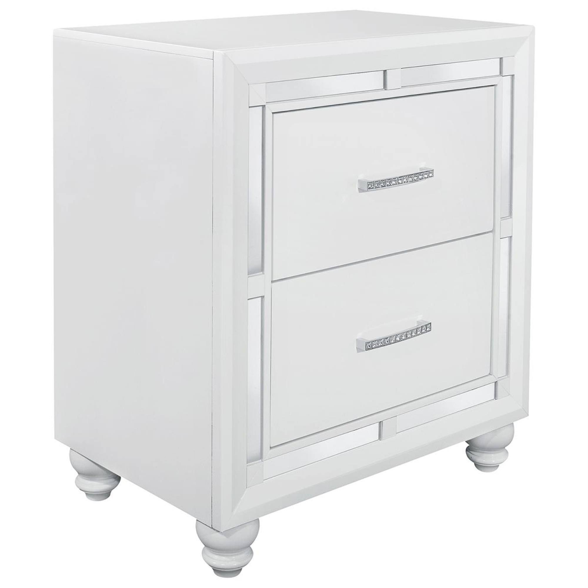 Global Furniture Mackenzie White Nightstand