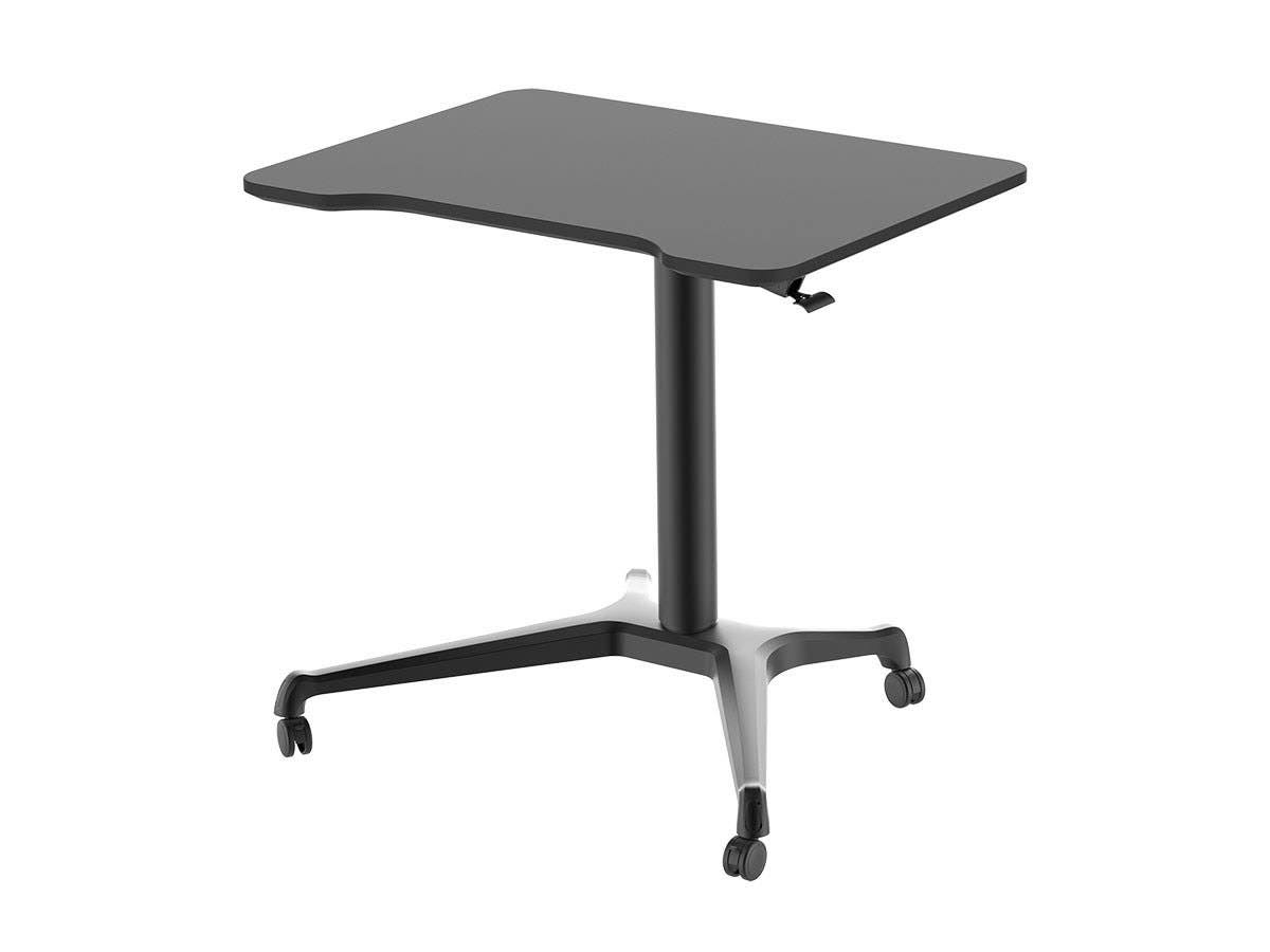 Monoprice Gas-Lift Height Adjustable Sit-Stand Rolling Laptop Desk - Black