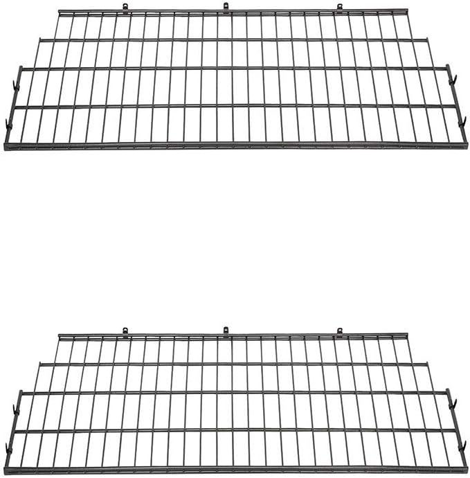 Suncast BMSA7S Vertical Storage Organization Metal Wire Shelf Rack Shelving for Shed with Installation Hardware Included, Black (2 Pack) Pack of 2