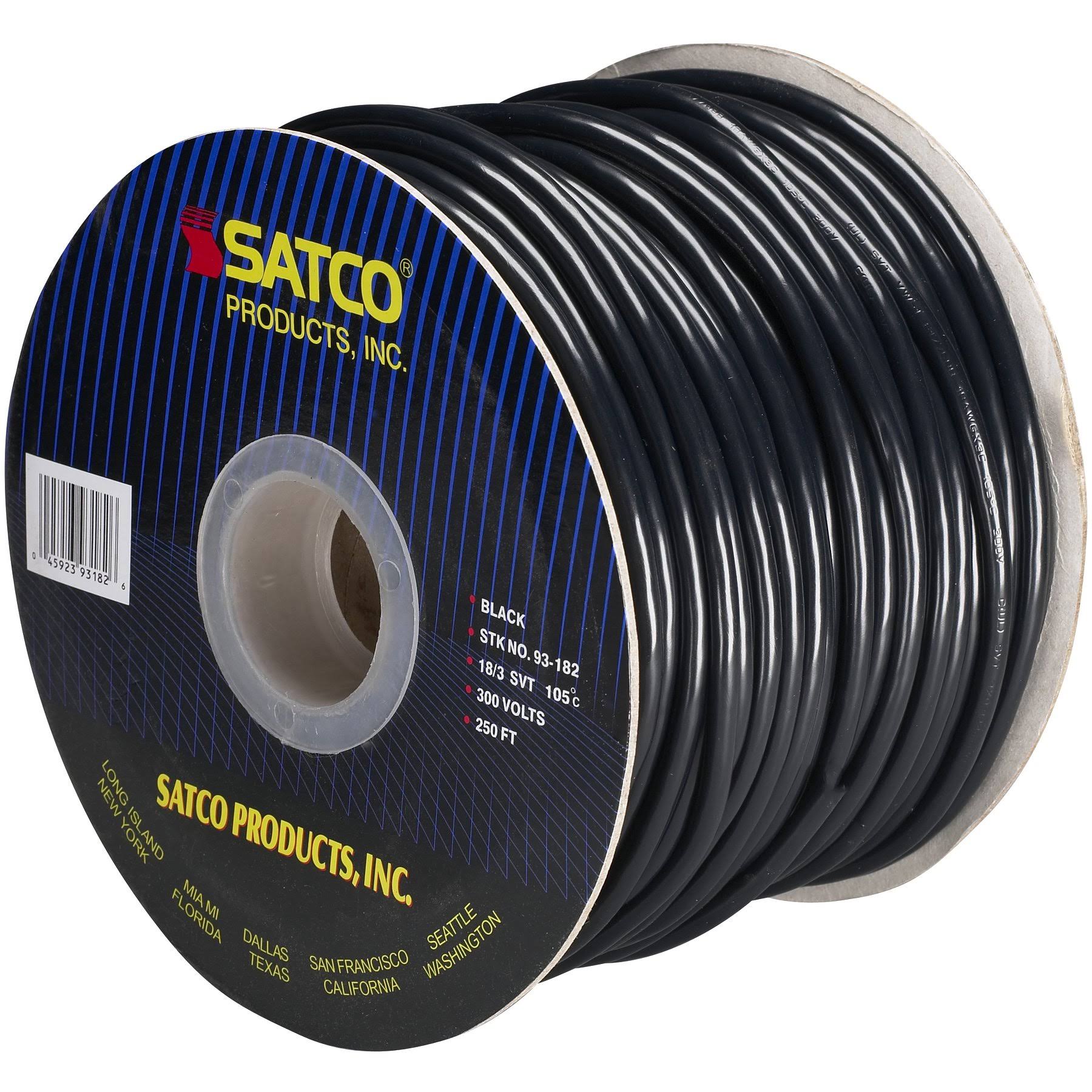 Satco 93/182 18/3 SVT Black Pulley Cord