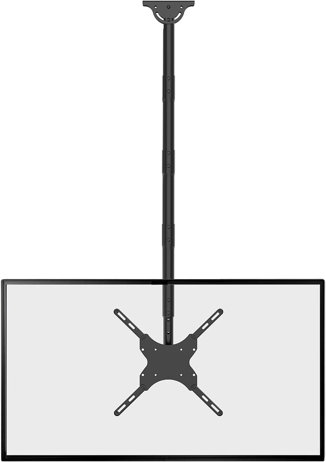 WALI TV Ceiling Mount Adjustable Bracket Fits Most LED, LCD, OLED and Plasma Flat Screen Display 26 to 65 Inch, up to 110 Lbs, Height Extension up to 58 Inch, VESA up to 400x400mm (CM2665XL), Black Pack of 2