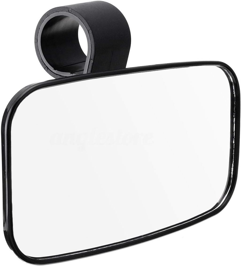 SPAUTO UTV Rear View Mirror - High Impact ABS Housing and Multi Clamps with Shatter-Proof Tempered Glass Mirror for Polaris Ranger, RZR, Rhino, Honda Offroad Center Mirrors