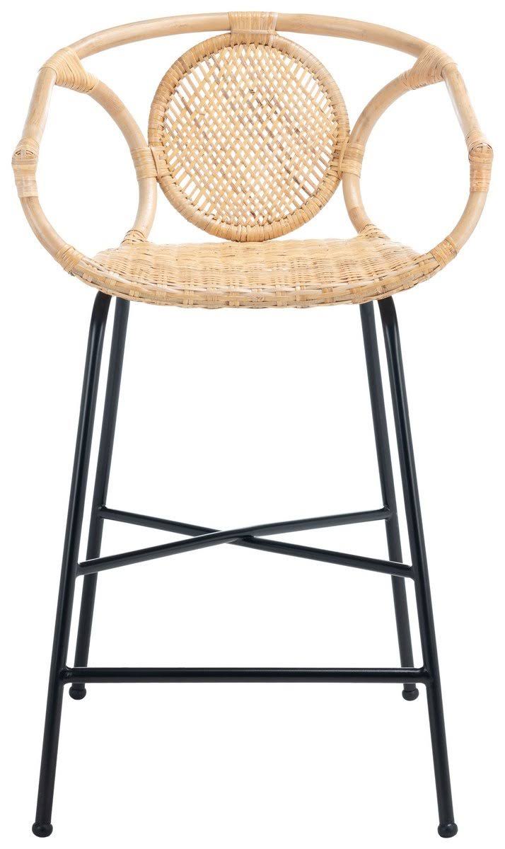 Safavieh Protea Rattan Counter Stool - Natural / Black