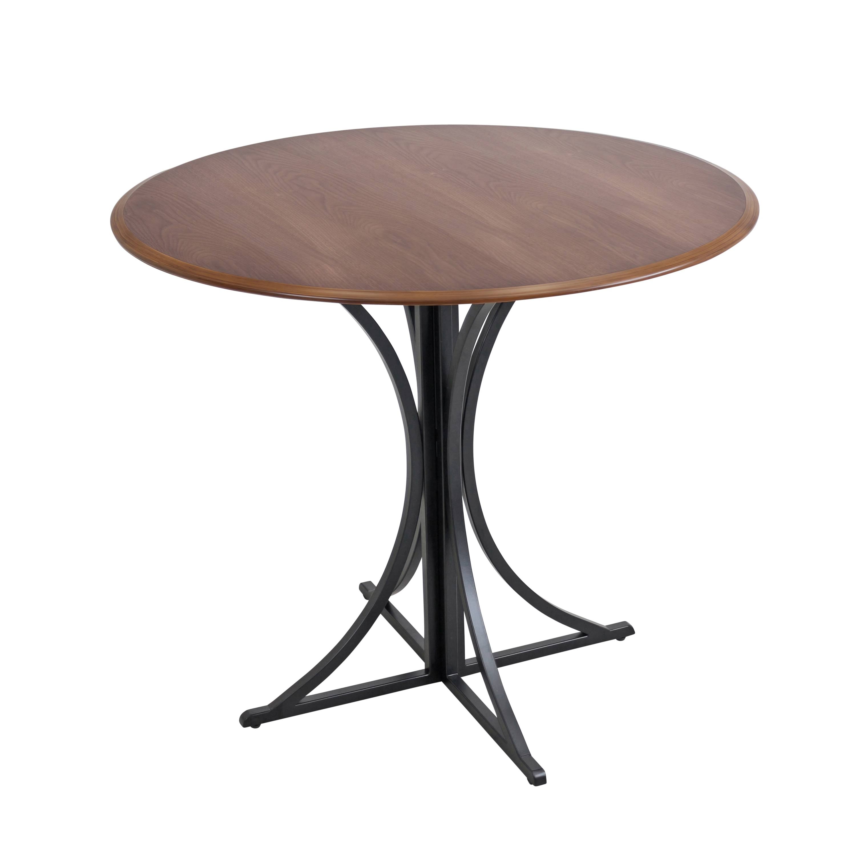 LumiSource Boro Dining Table - Walnut u0026 Black