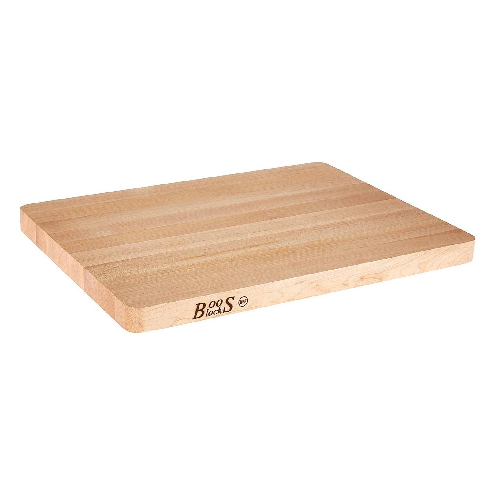 John Boos Reversible Maple Wood Cutting Board with Board Maintenance Oil 3 Pack