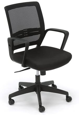 Perk Task Chair with Mesh Back Black Mesh Back/Black Fabric Seat/Black PP Frame