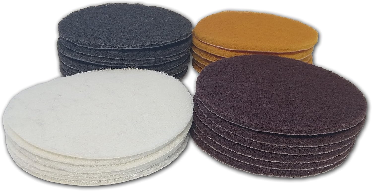 5 Inch Non Woven Surface Conditioning Discs (Grey, 25 Pack)