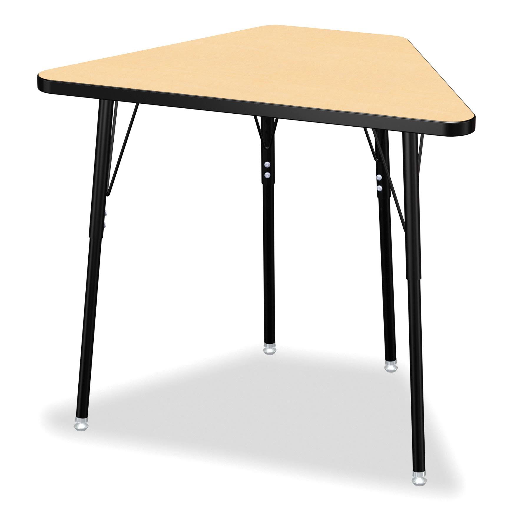 Berries 6637JCA191 Tall Trapezoid Desk Maple u0026 Black