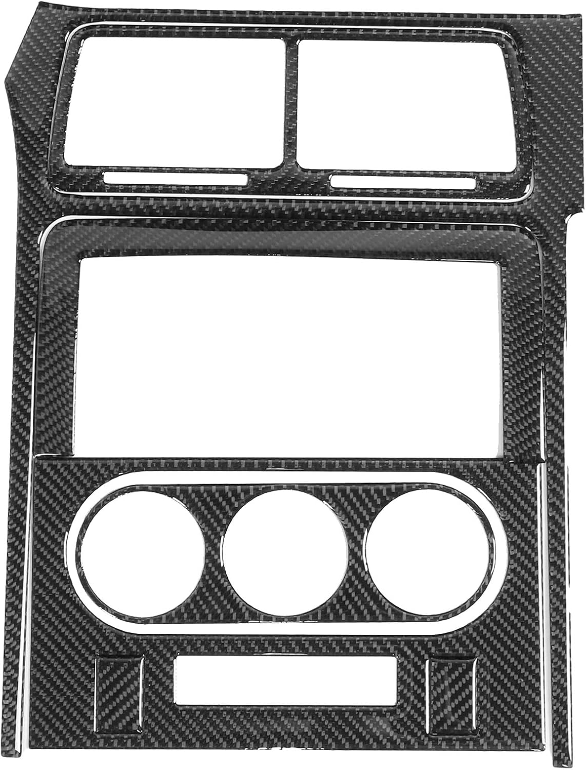 Aramox Air Conditioning Switch Panel Trim, Console Navigation Panel AC Control Vent Trim Carbon Fiber Cover Fit for Dodge Challenger 2008?2014 LHD