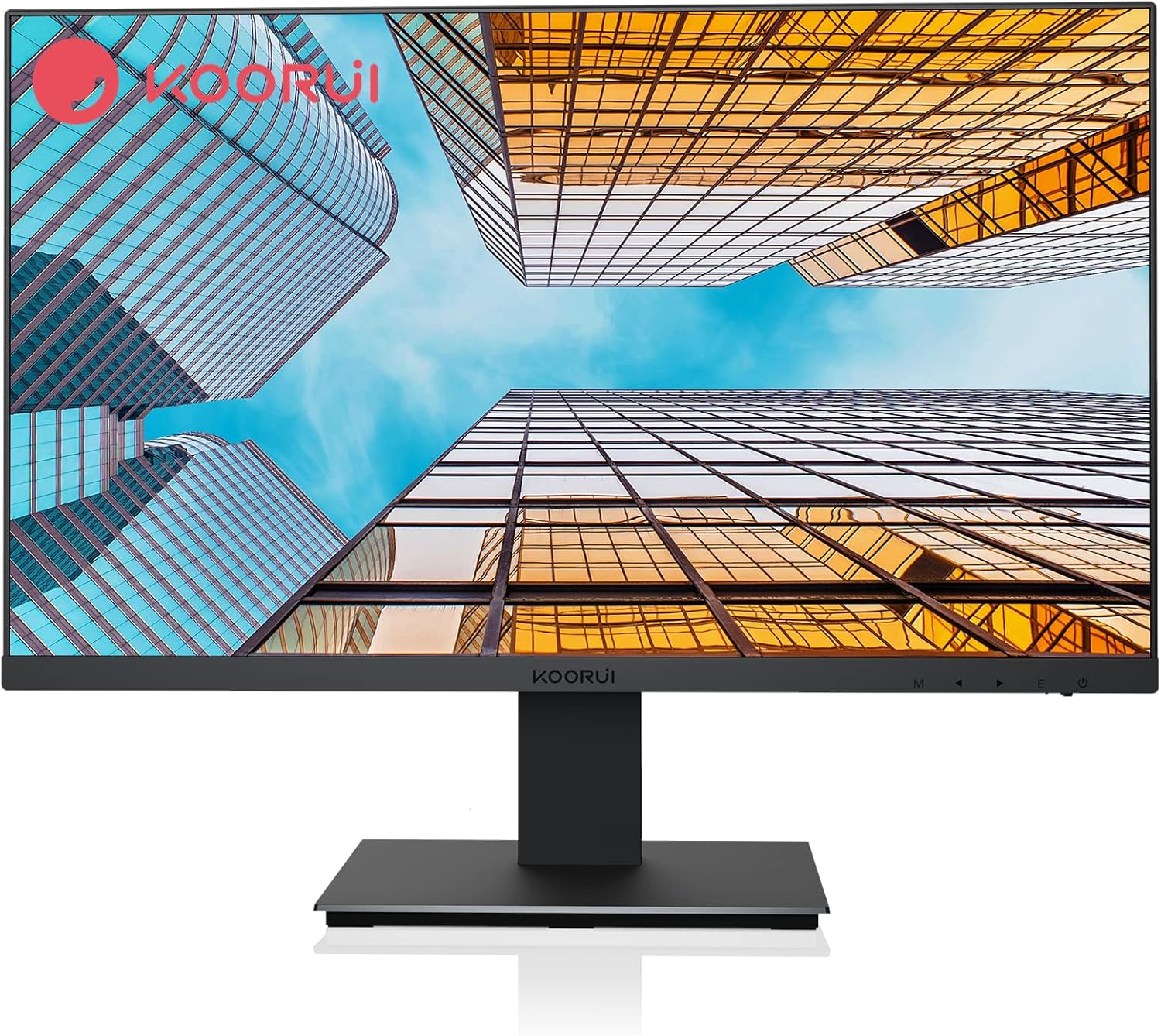 KOORUI 23.8 Inch Monitor - FHD 1080p Computer Monitor IPS 75Hz Desktop Monitors 99% SRGB Business Monitor with HDMI/VGA for Home Office, Eye Care & VESA Compatible,Black