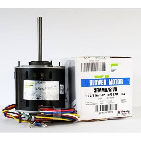 Trane SF - Multi HP Furnace Air Blower Motor - 1/5 3/4 HP - 115 Volts - 1075 RPM 48Y Frame Sfmmh751vb - Replaces Emerson 5470 A