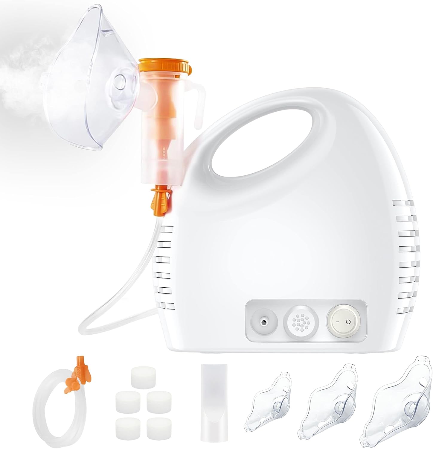 Nebulizer Machine for Adults and Kids,Jet Nebulizer with Tubing&mouthpieces Desktop Breathing Machine Nebulizer for Daily Use