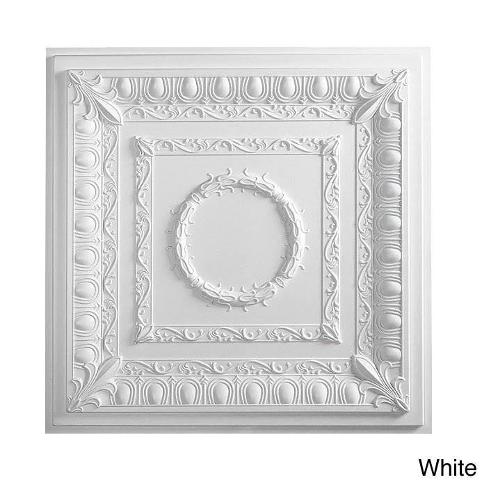 uDecor Royal Ceiling Tile (Pack of 10) White