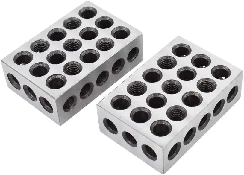 5 Matched Pairs Precision Steel 1 x 2 x 3 Inch Blocks 23 Holes .0002