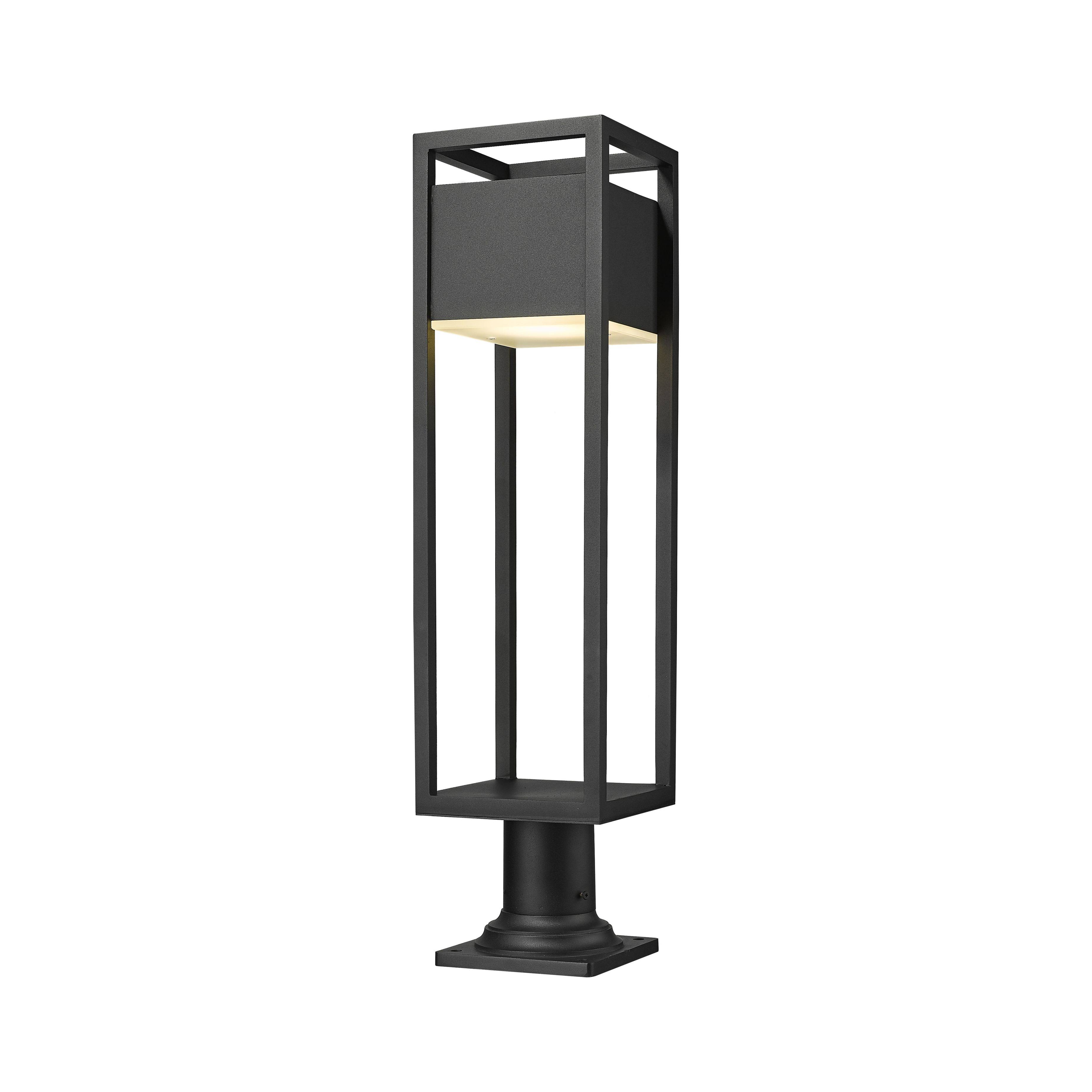 Z Lite 1 Light Outdoor Pier Mounted Fixture 585PHBR 533PM BK LED (Black)