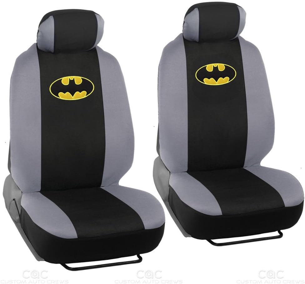 Batman Seat Cover & Floor Mat for Car - Warner Brothers Auto Accessories Pack of 2