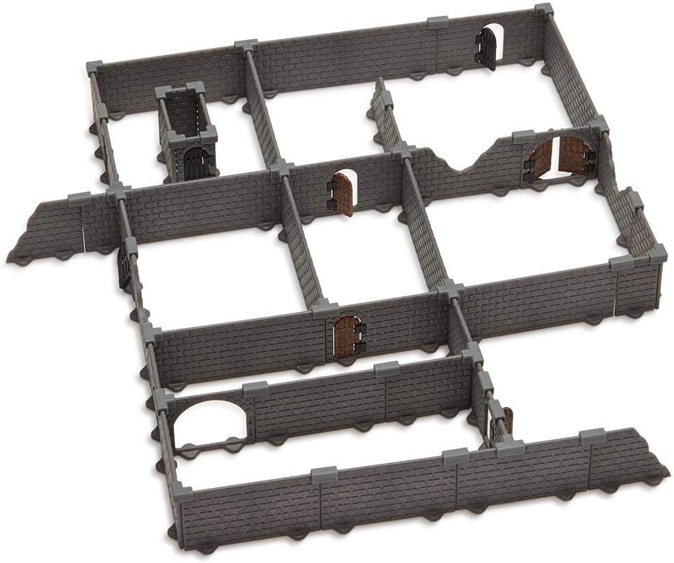 Modular Dungeon System: Tabletop & RPG Terrain Game Set for Dungeons & Dragons, Pathfinder, Castles & Crusades, 13th Age, Runequest, Asunder, Zombicide, and More! - Squire Set (115+ Pieces 202 sqin) Pack of 2