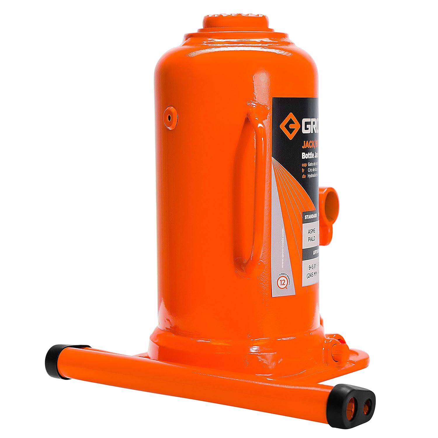 Groz 61715 20Ton Welding Type Bottle Jack With Load limiting Device