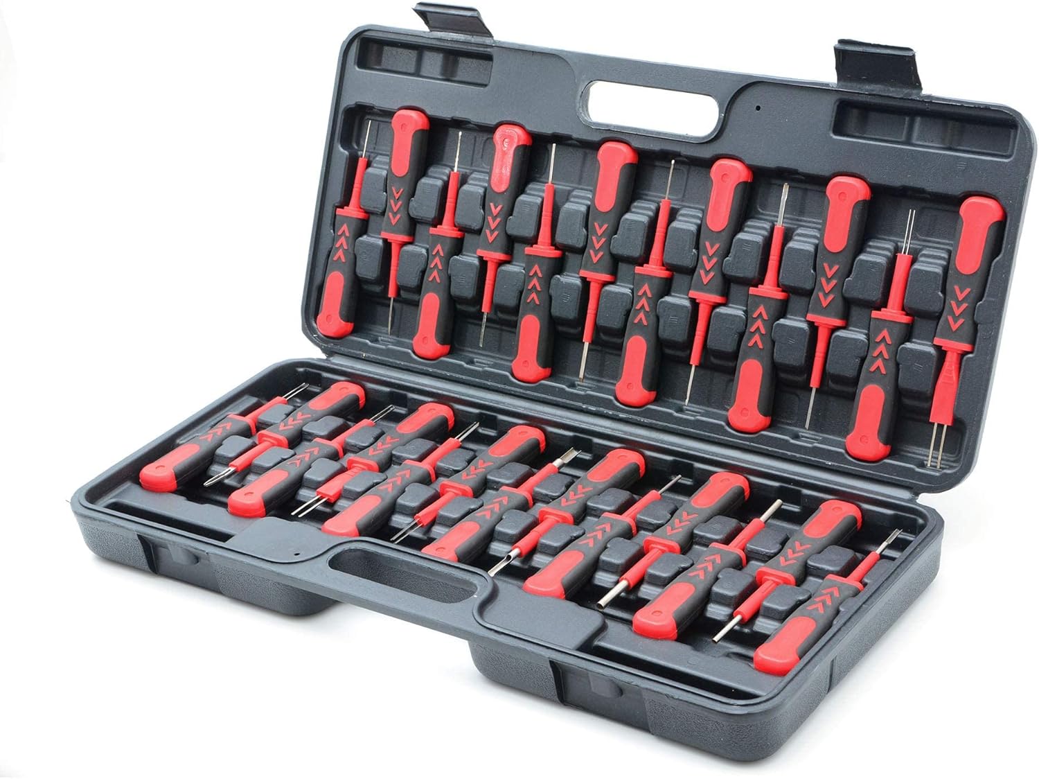 AFA Tooling 25 Piece Universal Terminal Removal and Release Kit | Heavy-Duty Stainless-Steel Tips, Molded Plastic Handles and Carrying Case | Extract Pins from Terminals with Minimal Damage
