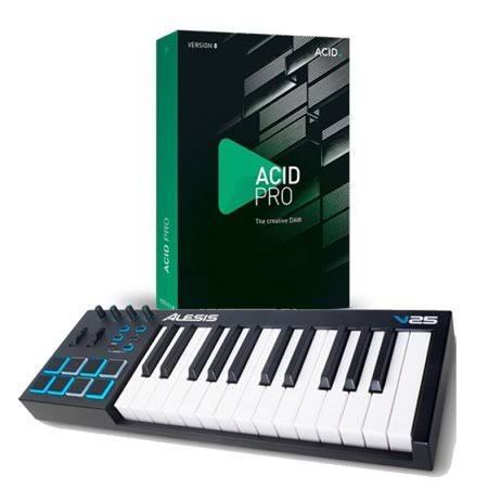 Alesis V25 USB Pad/Keyboard Controller with Acid Pro 8 Download Card for Windows