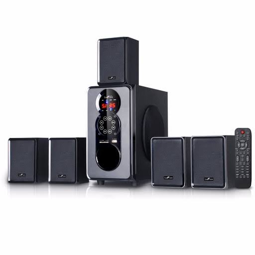 Befree Sound 5.1 Channel Surround Sound Bluetooth Speaker System in Black