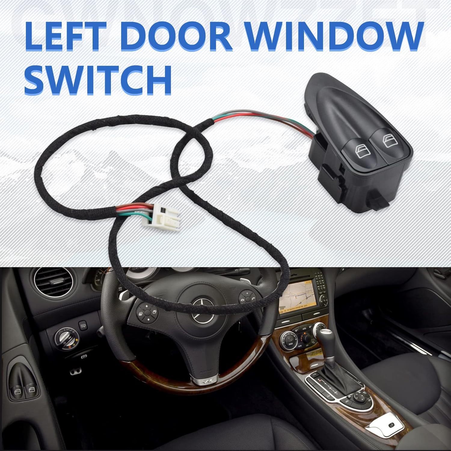 Left Door Window Switch for Mercedes-Benz R230 SL Class SL500 SL550 SL600 SL63 AMG SL65 AMG Replace 23082113517167
