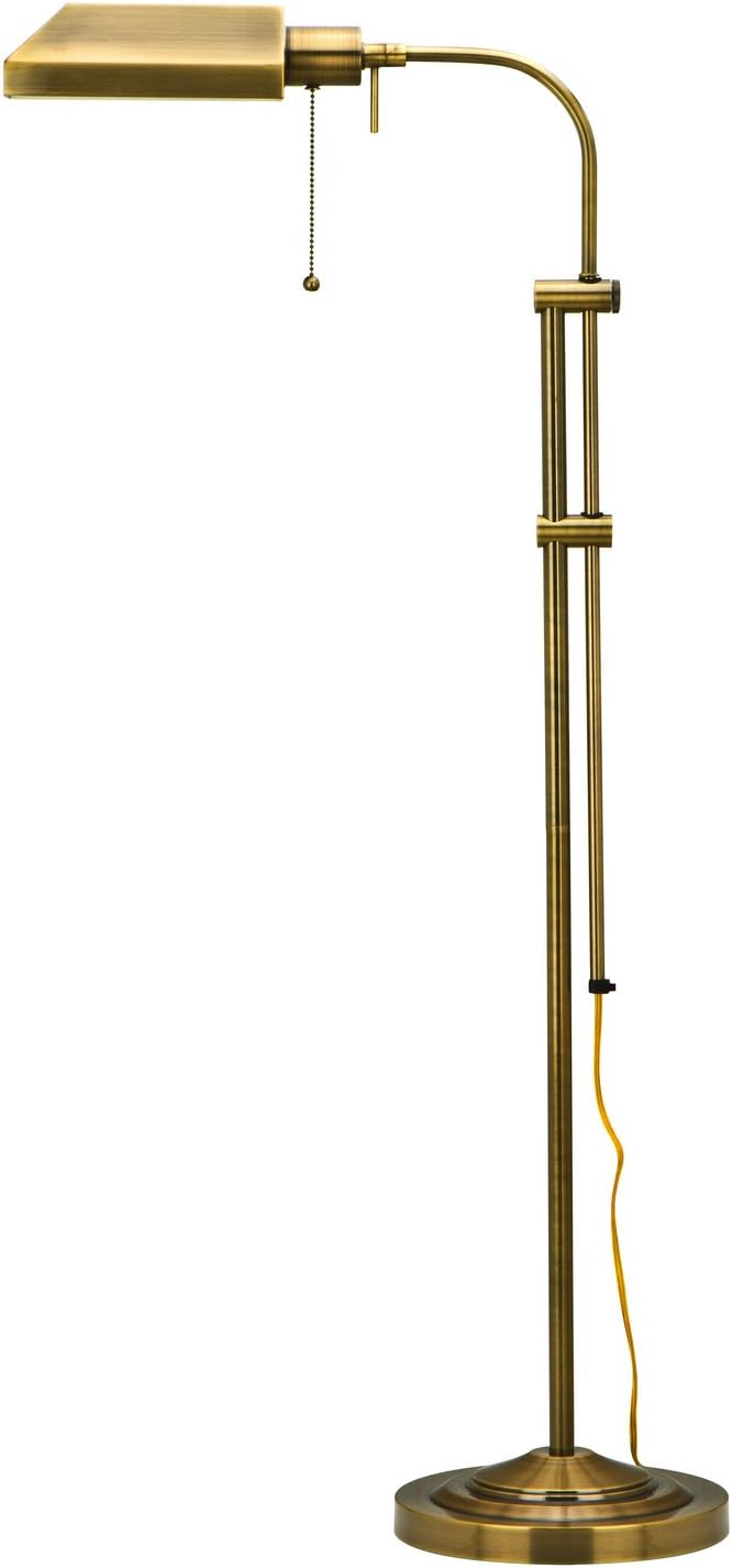 Cal Lighting BO-117FL-AB Transitional One Light Floor Lamp from Pharmacy collection in Brass - Antique finish, 18.00 inches