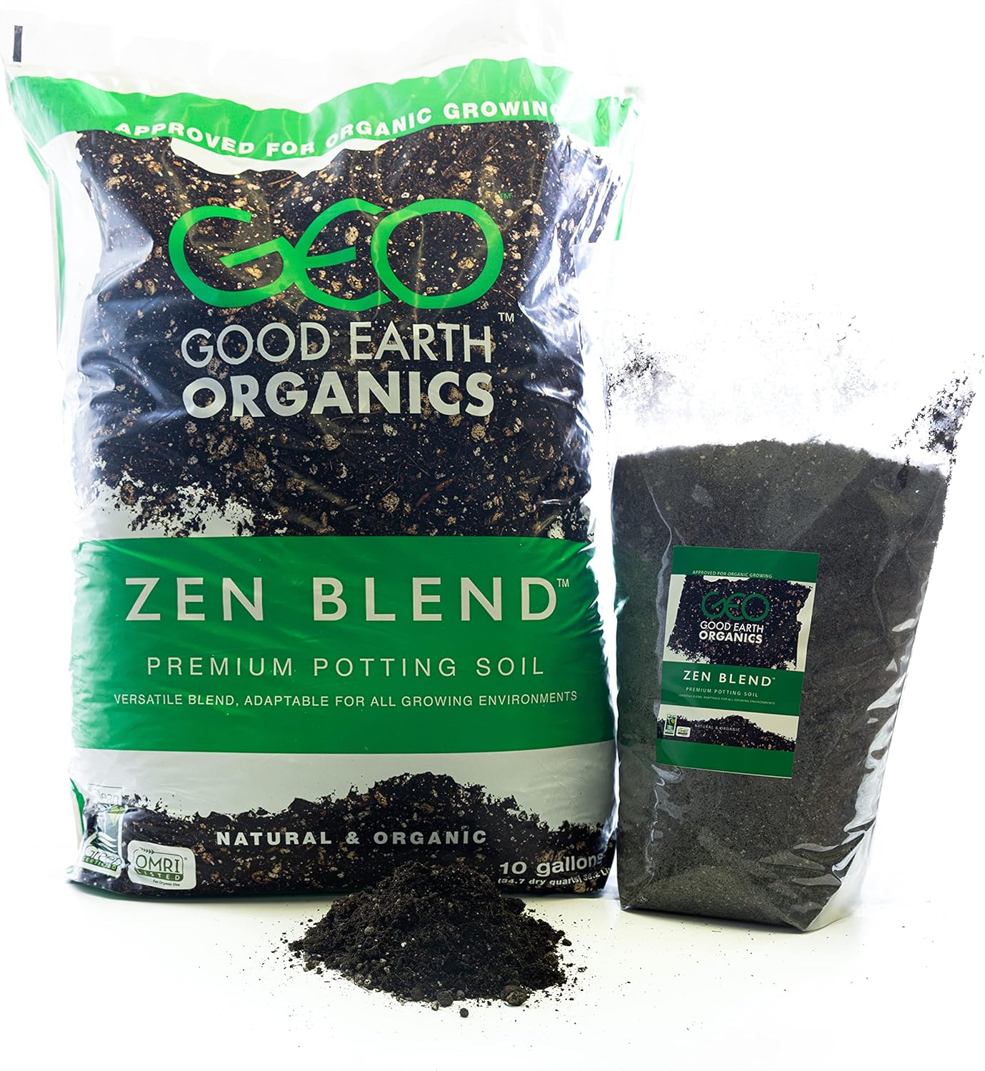 The Good Earth Organics, Zen Blend Premium Potting Soil, Organic All Purpose Seed Starter Soil for Leafy Greens, Tomatoes & Other Seedlings, Seeds and Starts (2.5 Gallon) Pack of 2