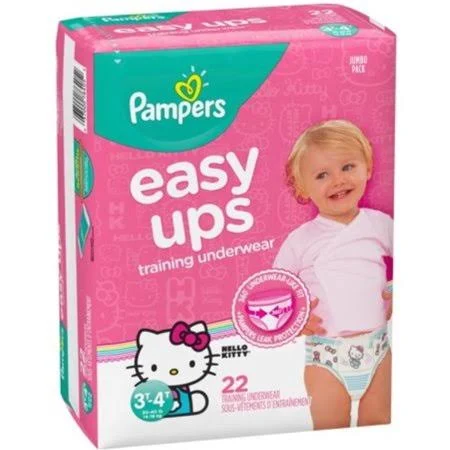 3 Pack - Pampers Easy UPS, [3t-4t] Girls 22 CT, Girl&s