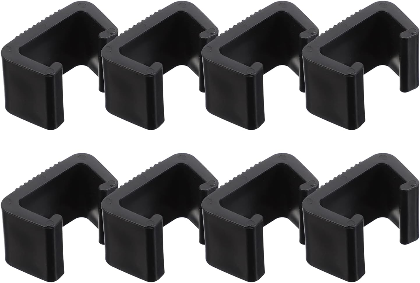 DOITOOL 8PCS Patio Furniture Clips Wicker Outdoor Rattan Sofa Clips, Sofa Fasteners Clip Sectional Connector for Patio Sofa Furniture Rattan Wicker Chair (Black)