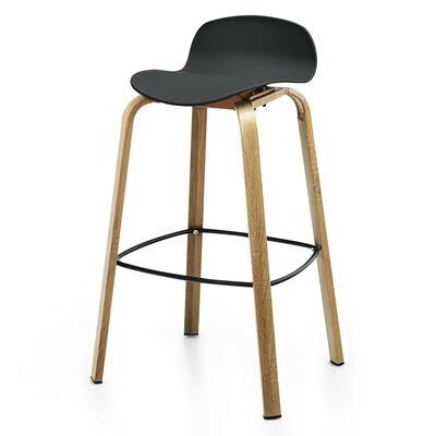 Milian 30x22 Bar Stool Wade Logan Color: Black