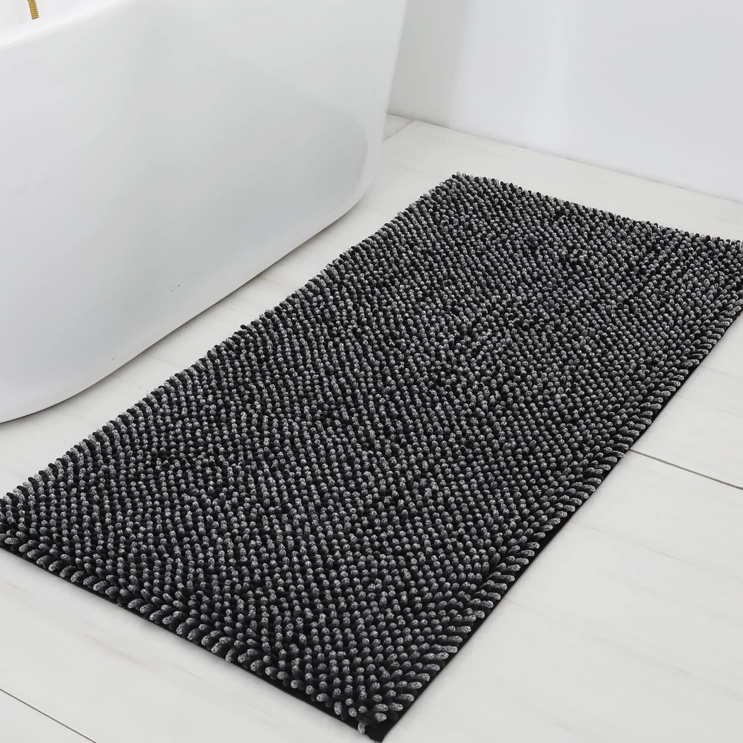 Bathroom Rug,COSY HOMEER 60x24 Inch Bath Rugs Made of 100% Polyester Extra Soft and Non Slip Bathroom Mats Specialized in Machine Washable and Water Absorbent Shower Mat-Blue