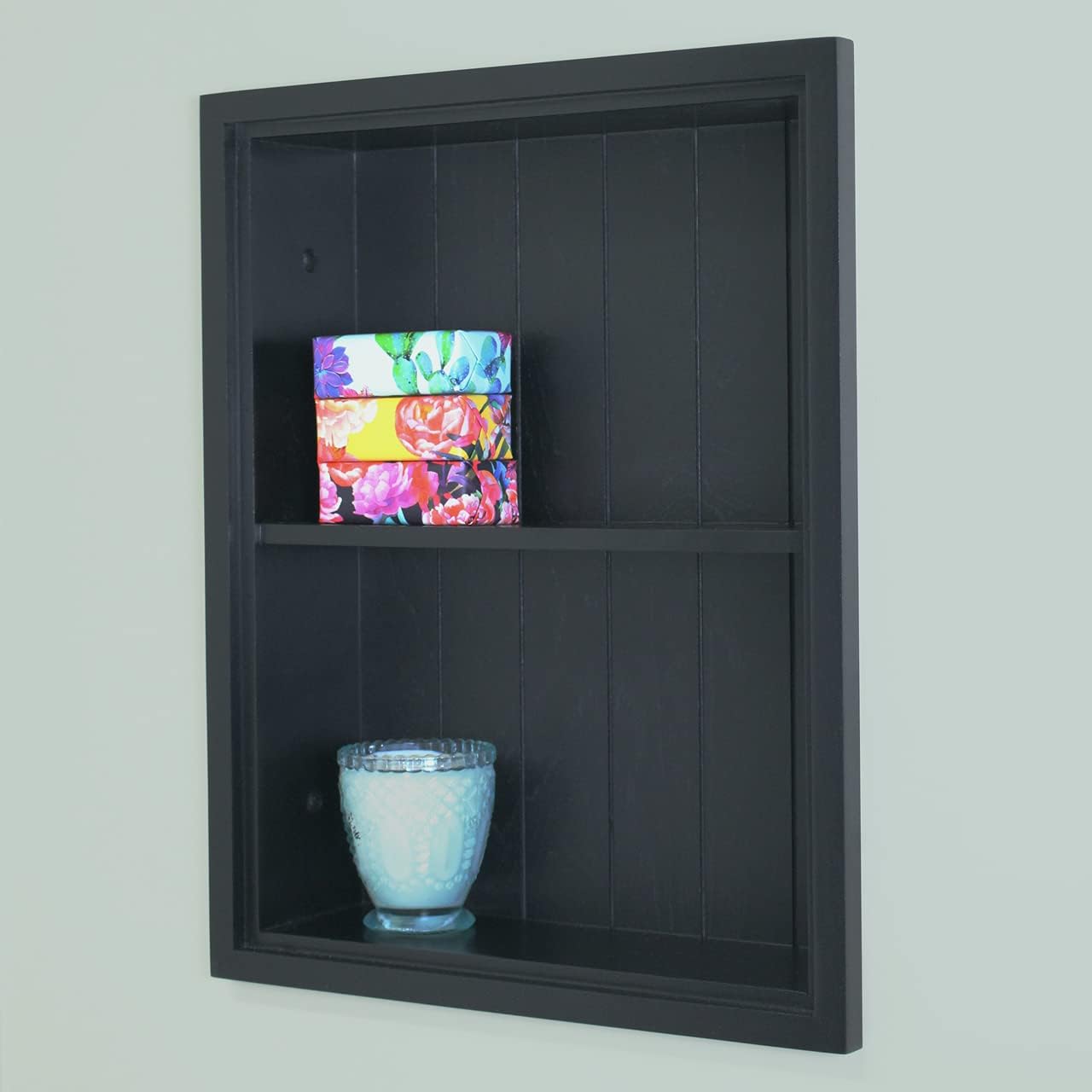 14x18 White Sloane Wall Niche w/beadboard Back and 1 Shelf