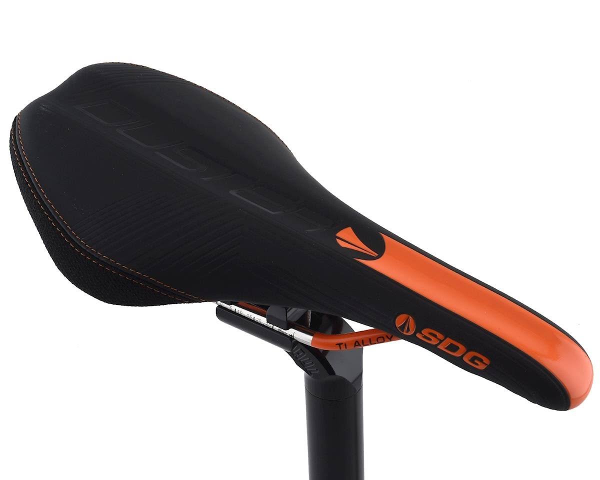 SDG Duster P Mtn Saddle - Ti-Alloy Rails - Black/Orange