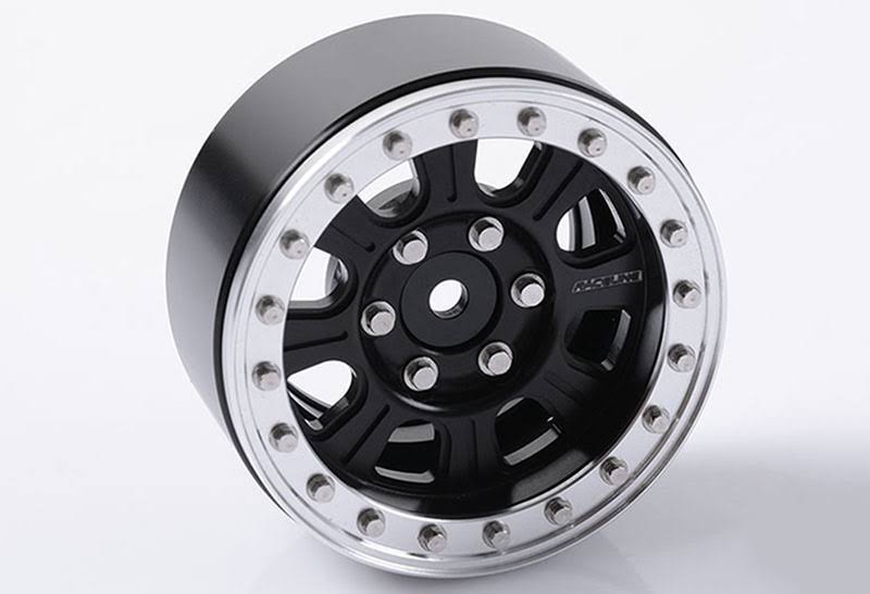 RC4WD Raceline Monster 1.9 Beadlock Wheels (Black/Silver)
