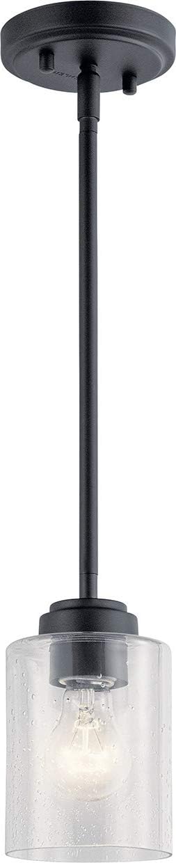 Kichler 44032BK Winslow Pendant, 1-Light 75 Watts, Black