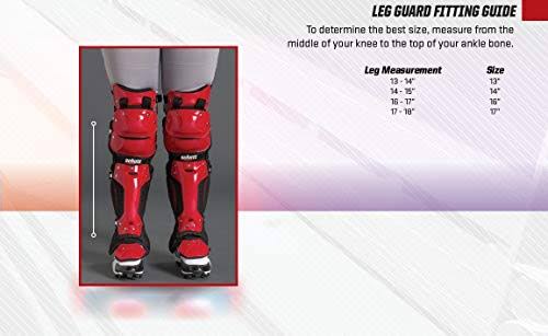 Schutt Sports S4.0 Baseball/Softball Catcher&s Leg Guards Black, 16x22