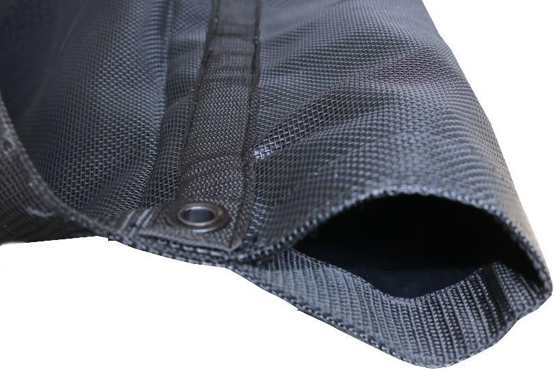 Dump Truck Mesh Tarp 7'X20' - Black Tentproinc Heavy Duty Cover with 6'' Pocket Reinforced Double Needle Stitch Webbing Ripping Tearing Stop, No Rust Thicker Brass Grommets -3 Years Limited Lasting