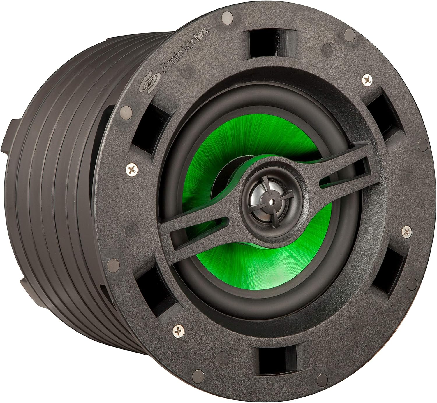 Beale Street 2-Way Dome Speakers - Pair in-Ceiling Surround Sound Speakers for Home Theatres - Patented Sonic Vortex Technology for Rich, Deep, and Clear Bass Frequency Sounds, 6.5 in Silk Dome Pack of 2