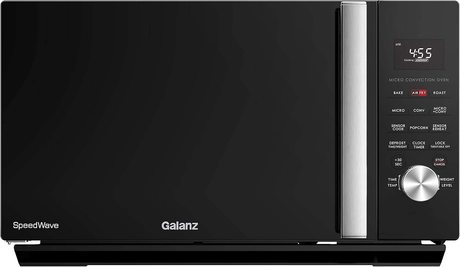 Galanz GSWWA16BKSA10 3-in-1 SpeedWave with TotalFry 360, Microwave, Air Fryer, Convection Oven with Combi-Speed Cooking, 1.6 Cu.Ft/ 1000W, Black