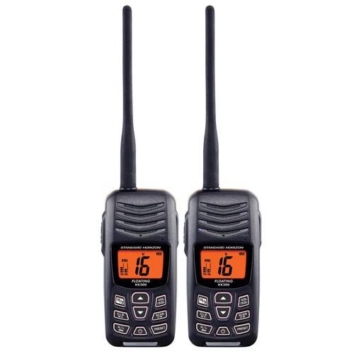 Standard Horizon HX300 (2 Pack) Floating Handheld VHF, Black