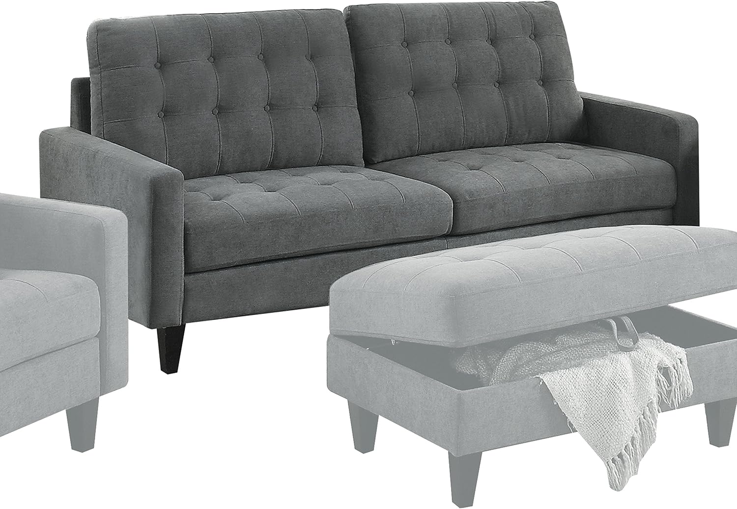 ACME Furniture 50241 Nate Loveseat, Gray
