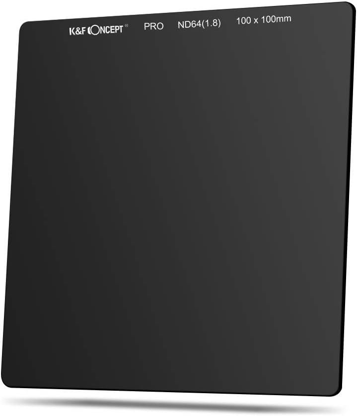 K&F Concept 100mm ND64 Square Filter Ultra Slim HD 20 Layer Neutral Density 6 Stop Optical Glass Pack of 2