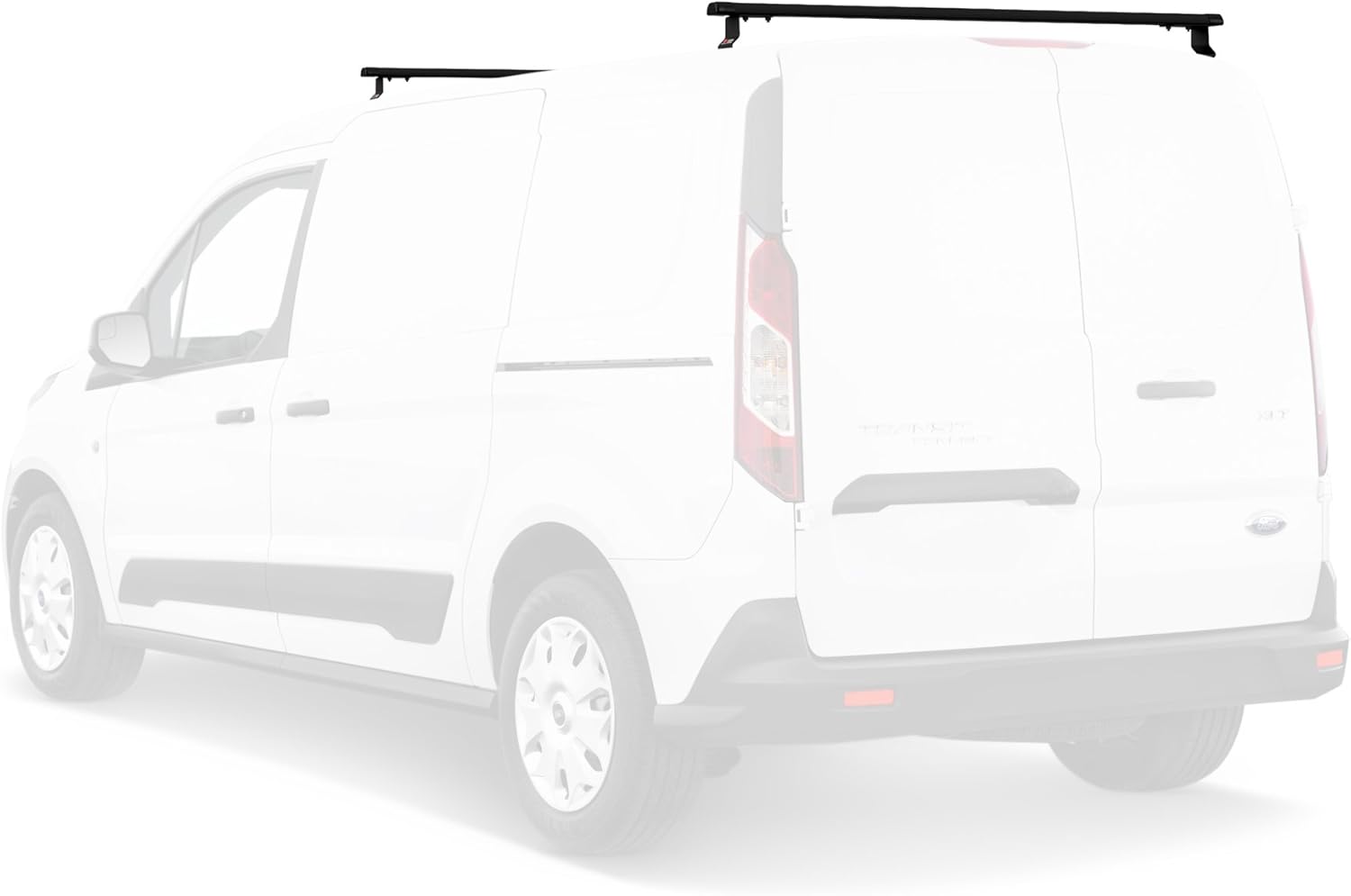 J1000 Aluminum Ladder Roof Rack 2 bar System for a 2014-Newer Transit Connect White